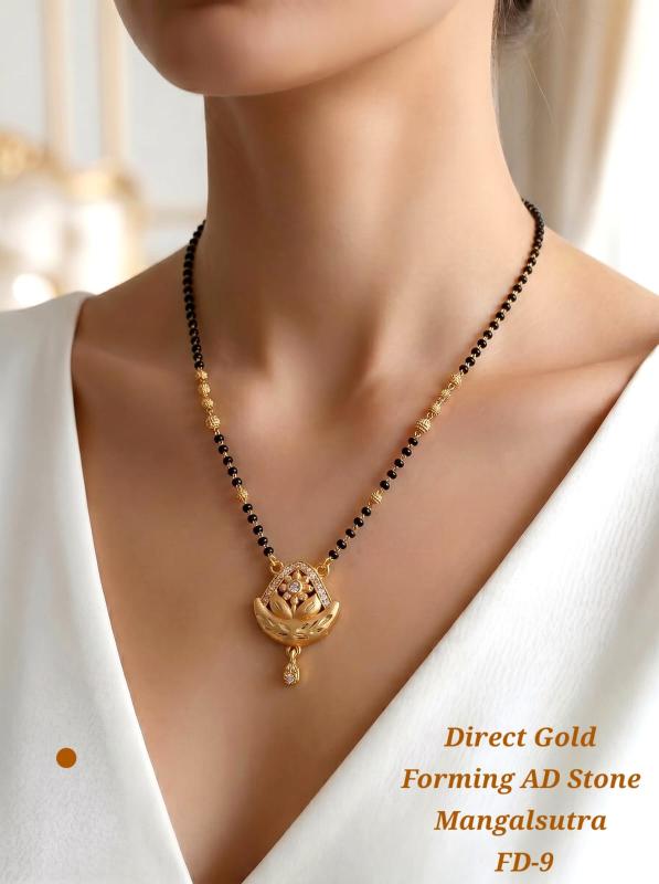 Direct gold forming ad stone mangalsutra FD 9 Artificial gold jewelry wholesale